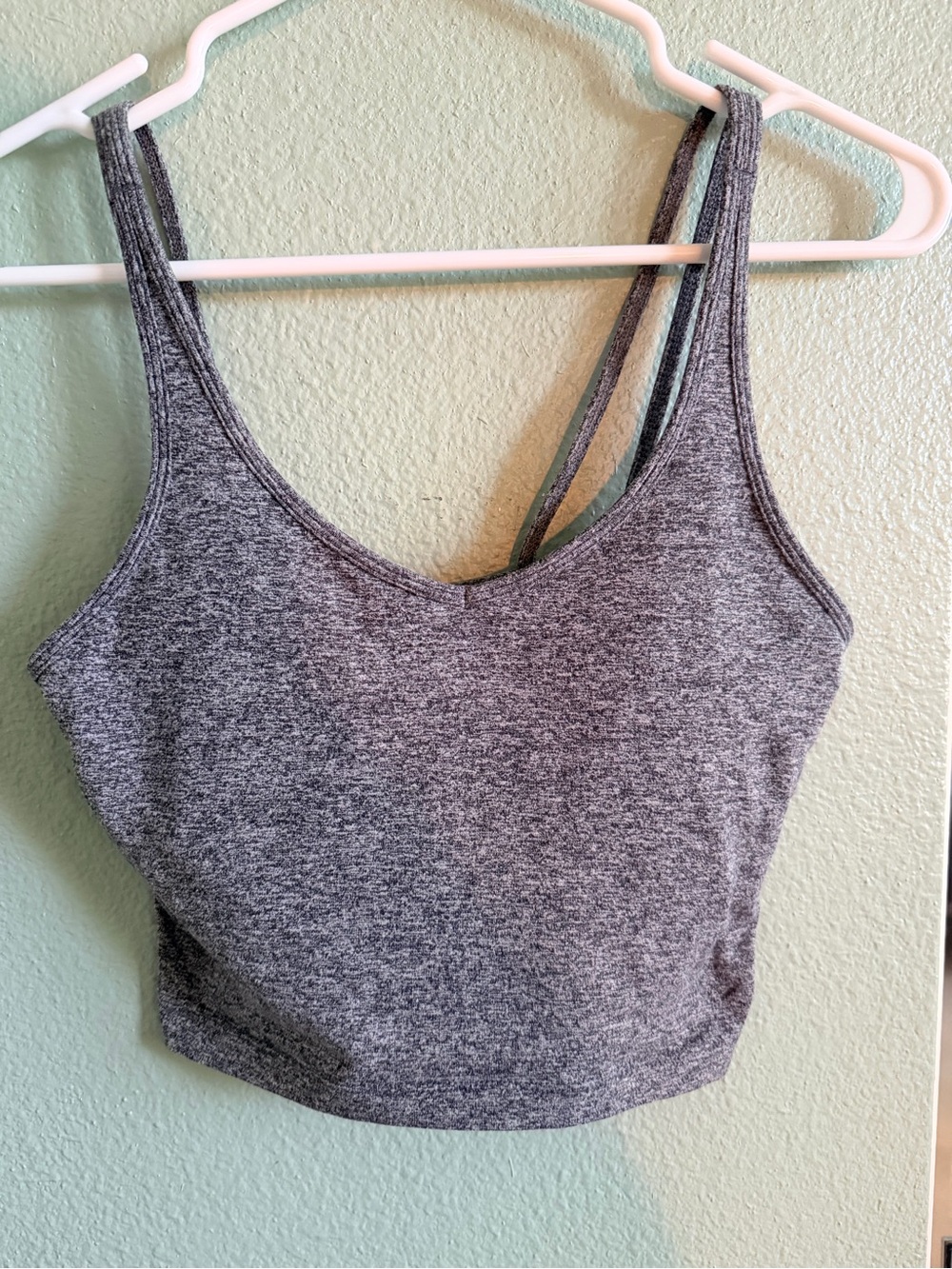Women's  Vuori Gray Heather Cropped Bralette Tank Top